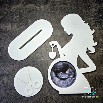 Piiriülene ultraheli kujutisega ornament kingitus emadele ultraheli fotomälestusnäidiku alus