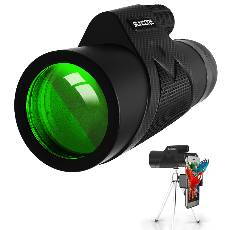 SUNCORE Shun Guang Telescop monocular Rising Sun 12 × 42 /10 × 42 Telescop de înaltă definiție cu strălucire nocturnă portabilă
