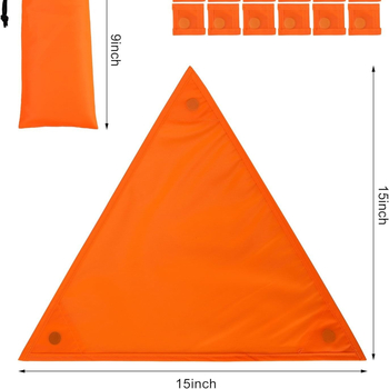 Νέο διασυνοριακό προϊόν 4 τεμαχίων αδιάβροχη τυφλή πλάκα κυνηγιού πορτοκαλί πάνελ ασφαλείας με 12 μαγνητικά κουμπιά και τσάντα αποθήκευσης