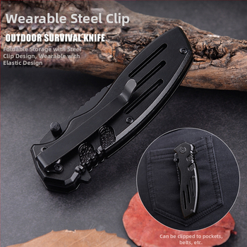 G219 kõrge kõvadusega kokkupandav nuga, telkimise taktikaline õuenuga, multifunktsionaalne ellujäämisnuga, kaitsev mininuga