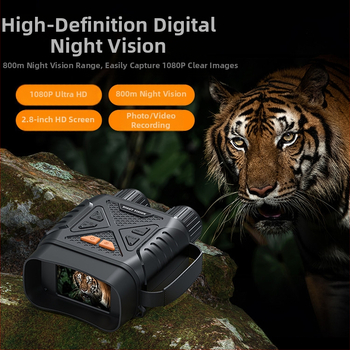 Jauns 4K vāja apgaismojuma pilnkrāsu nakts redzamības binoklis ar liela ekrāna īpaši augstas izšķirtspējas infrasarkano staru āra digitālo teleskopu nakts redzamībai