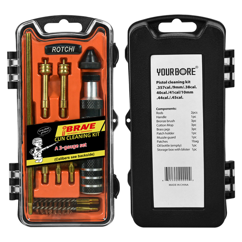 Relvapuhastuskomplektid. 177 .223 .308 kaliibriga 5,56 mm 7,62 mm 12 harjaga puhastusvahend