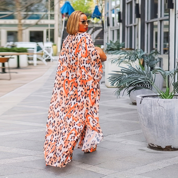 Euroopa ja Ameerika Ühendriikide piiriülene Amazoni väliskaubanduskleit, digitaaltrükk, ebakorrapärane kardigan, lahtised püksid, kaheosaline hommikumantel