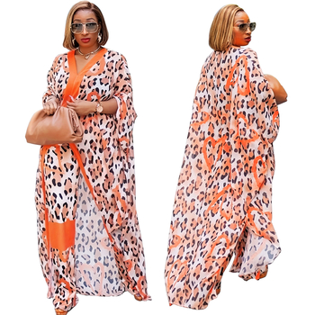 Euroopa ja Ameerika Ühendriikide piiriülene Amazoni väliskaubanduskleit, digitaaltrükk, ebakorrapärane kardigan, lahtised püksid, kaheosaline hommikumantel