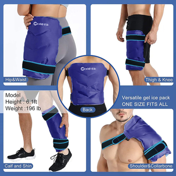 Sportinė minkšto gelio apsauginė įranga, ledo paketas klubams, tarpkojiui, karštas ir šaltas kompresas, ledo pagalvėlė, fizioterapijos reikmenys.