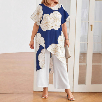 Διασυνοριακά ευρωπαϊκά και αμερικανικά γυναικεία ρούχα Amazon AliExpress Independent Station plus size Casual Loose Straight Leg Pants Summer