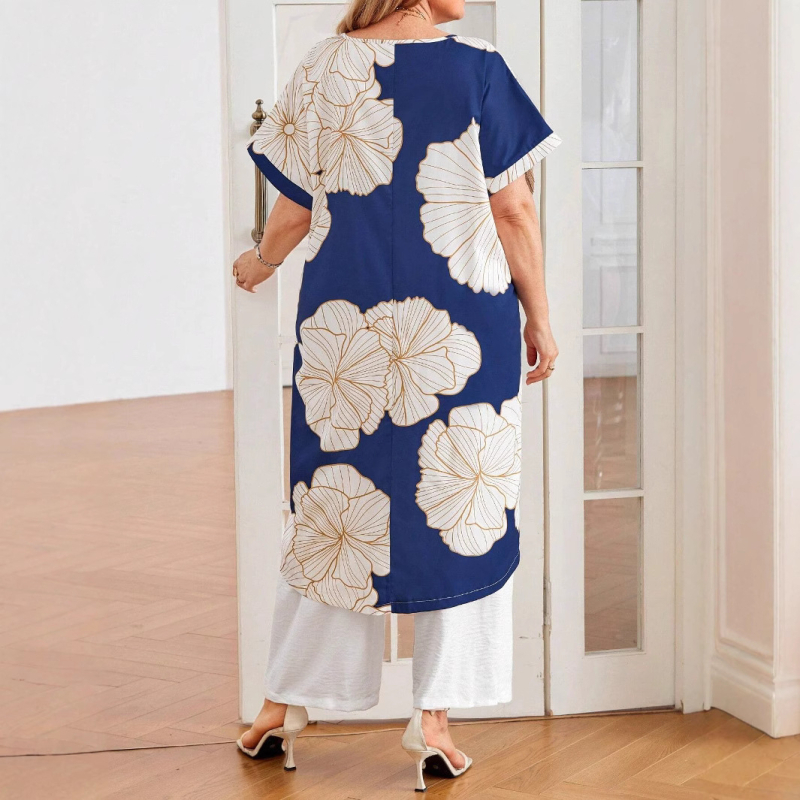 Piiriülesed Euroopa ja Ameerika naisterõivad Amazon AliExpressist, sõltumatu jaama pluss-suuruses vabaaja sirge säärega püksid, suvine ülikond