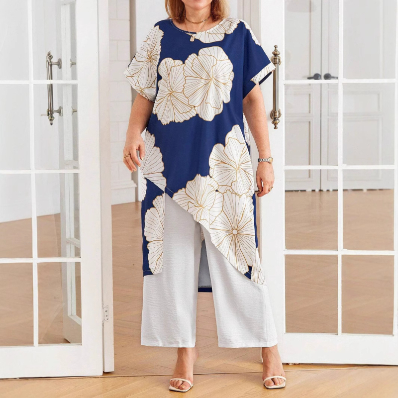 Piiriülesed Euroopa ja Ameerika naisterõivad Amazon AliExpressist, sõltumatu jaama pluss-suuruses vabaaja sirge säärega püksid, suvine ülikond