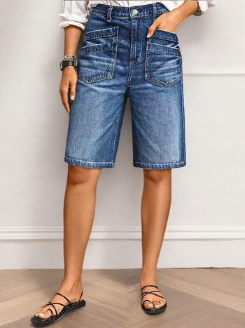 Amazon Aliexpressi Euroopa ja Ameerika väliskaubanduse piiriülesed pestud venivad keskmise vöökohaga sirged teksad, retroharjatud keskmise pikkusega püksid naistele