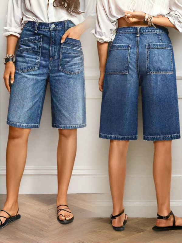 Amazon Aliexpressi Euroopa ja Ameerika väliskaubanduse piiriülesed pestud venivad keskmise vöökohaga sirged teksad, retroharjatud keskmise pikkusega püksid naistele