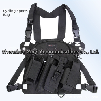 Must suure mahutavusega rinnakott raadiosaatjaga rinnakott ratsaspordikott jahikott varustuse kandmiseks, tööriistad