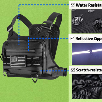 Forrás Gyártó Hot Selling Új Melltáska Férfiaknak és Nőknek Vízálló Futó Mellény Taktikai Melltáska, Alkalmas Kültéri Sportokhoz Melltáska