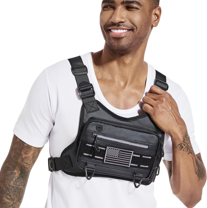 Forrás Gyártó Hot Selling Új Melltáska Férfiaknak és Nőknek Vízálló Futó Mellény Taktikai Melltáska, Alkalmas Kültéri Sportokhoz Melltáska