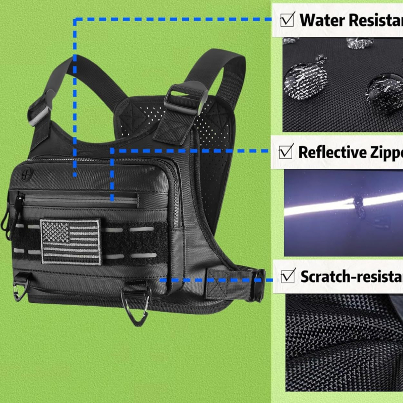 Forrás Gyártó Hot Selling Új Melltáska Férfiaknak és Nőknek Vízálló Futó Mellény Taktikai Melltáska, Alkalmas Kültéri Sportokhoz Melltáska