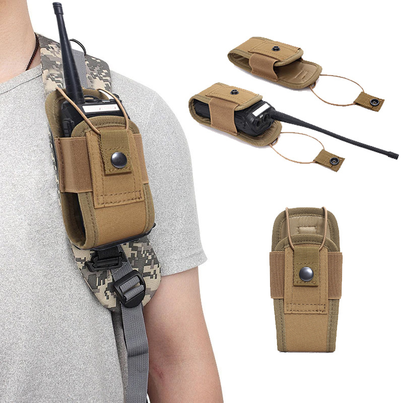 Kültéri új walkie-talkie táska Molle taktikai katonai rajongói kiegészítő táska sport és szabadidős álcázó övtáska