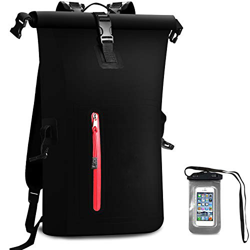 Αδιάβροχο σακίδιο πλάτης για υπαίθριες αθλητικές δραστηριότητες με ζεστό πάτημα από PVC, σακίδιο πλάτης για κάμπινγκ, τσάντα ταξιδιού για κολύμπι και ράφτινγκ σε ποτάμι, αδιάβροχη τσάντα