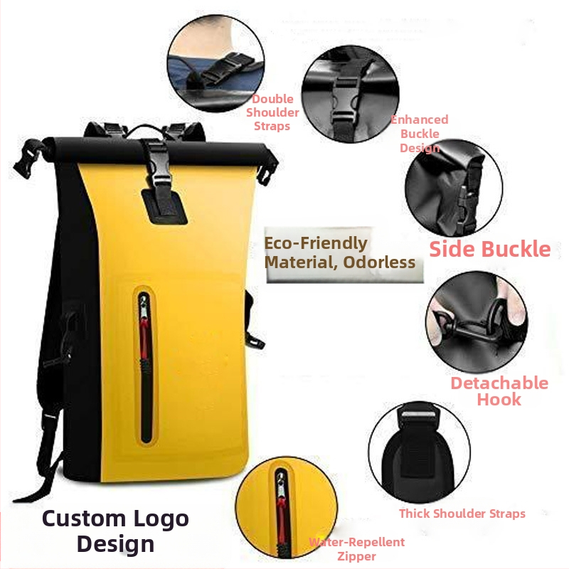 Горещо пресована PVC водоустойчива раница за спорт на открито, къмпинг раница, плуване, пътна чанта, река, рафтинг, водоустойчива чанта