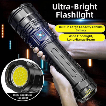 Piiriülene valge laseriga taevast läbistav kahur, teleskoop-suumlamp, suure võimsusega elektriline ekraan, ülipika ulatusega ere ja tugev valgus, taskulamp