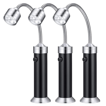 Határokon átnyúló 9LED-es zseblámpa mágneses munkalámpával, hajlítható autójavító vészvilágítással, tömlős grilllámpával