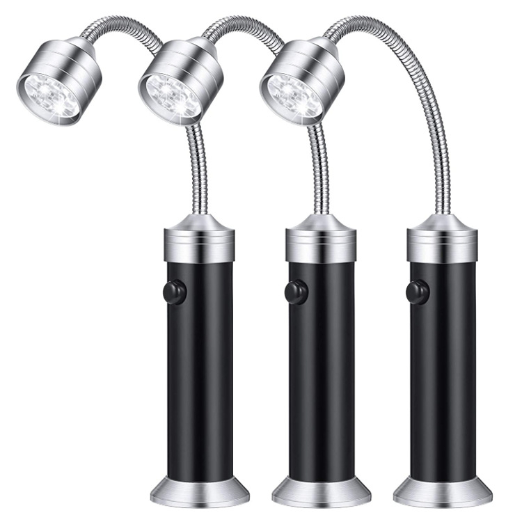 Határokon átnyúló 9LED-es zseblámpa mágneses munkalámpával, hajlítható autójavító vészvilágítással, tömlős grilllámpával