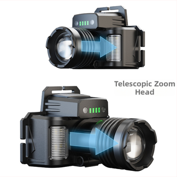 Tarpvalstybinis karšto pardavimo indukcinis baltas lazerinis USB įkrovimas raudonai mėlynai baltas LED optinio priartinimo daugiafunkcis lauko žibintas