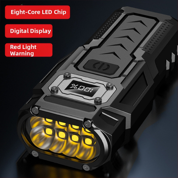 Tugeva valgusega taskulamp välistingimustes kasutamiseks mõeldud multifunktsionaalne magnetiline autoremondi ülevaatuskolb punane tuli laadimiseks aarde hädaolukorra töövalgusti