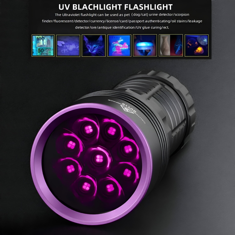 365 lilla valgusega tubaka ja alkoholi pangatähtede kontroll jade jade eriline võimas musta valgusega ultravioletttaskulamp Sv119