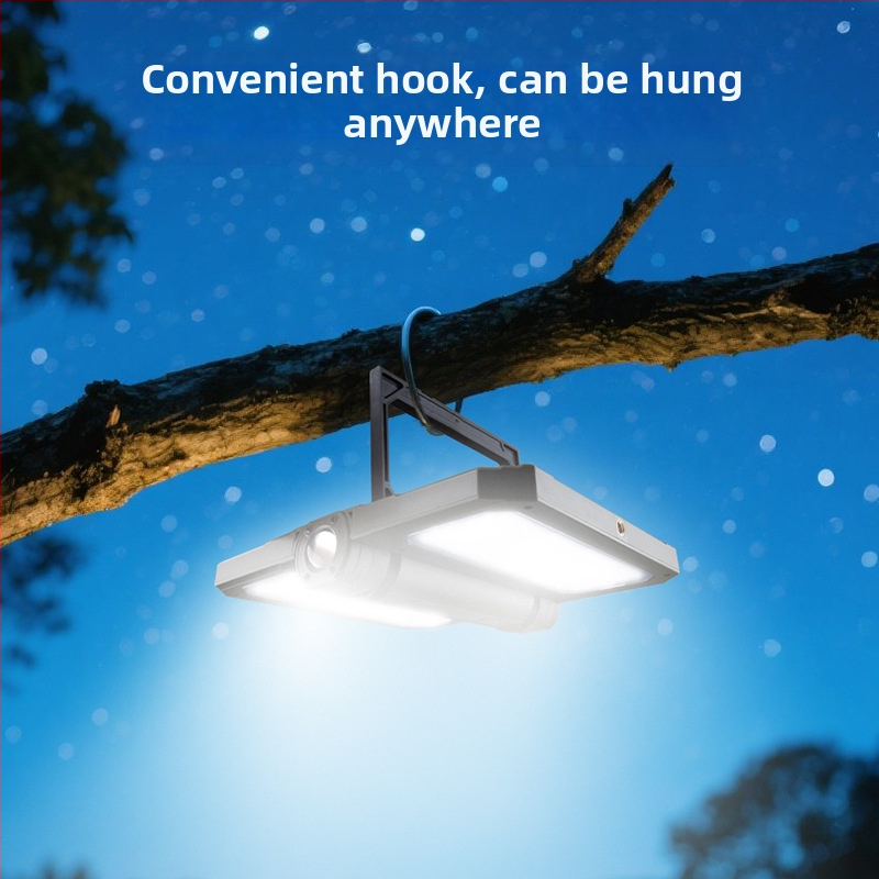 Външна LED акумулаторна ултра дълга телескопична сгъваема къмпинг светлина със стойка, къмпинг светлина за палатка, преносим прожектор