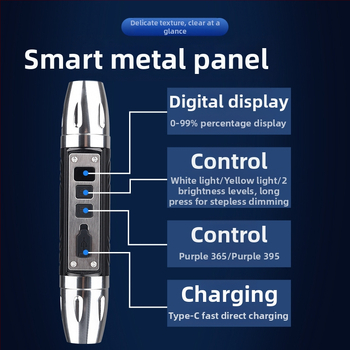 Rohmon Highlights Νέα λάμπα νεφρίτη Μωβ λάμπα ελέγχου χαρτονομισμάτων Κοσμήματα νεφρίτη Καπνός και αλκοόλ Αντιπαραχάραξη Ταυτοποίηση με ισχυρό φως Φακός θησαυρού