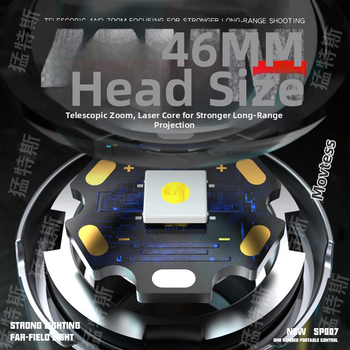 A8C Mengtes žibintuvėlis, stiprios šviesos, įkraunamas, itin ryškus lauko avarinis apšvietimas, juoda technologija, ilgas LED,
