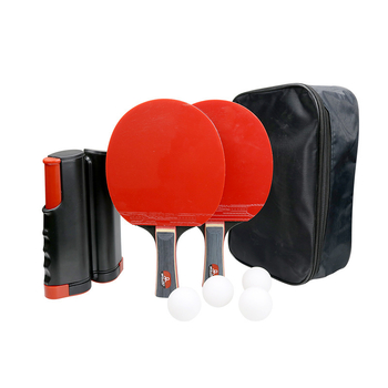 Ρακέτα πινγκ πονγκ Bolitong για προπόνηση και ψυχαγωγία, σετ δύο βολών με τετράμπαλο και βάση δικτύου για αρχάριους, οριζόντια ρακέτα για οικογένειες