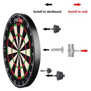 Võistluspere standardne 18-tolline sisalnuga, võrkkanepist noolemängu noolemängu laud, baarinool