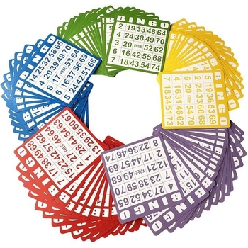 Proizvođačeve petobojne bingo karte na zalihi, 100 karata, interaktivna igra, pribor za zabavne društvene igre