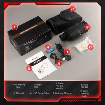Rūpnīcas tiešā pārdošana Jauna infrasarkanā monokulārā nakts redzamības ierīce 8X augstas izšķirtspējas āra digitālā monokulārā Lg64 karstā modeļa redzamība
