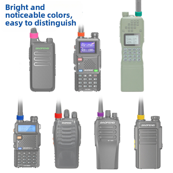 Raadiosaatja antenni logoga rõngas, universaalne raadiosaatja kummist rõngas, dekoratiivne antenni kaitsekate, toote lisatarvikud