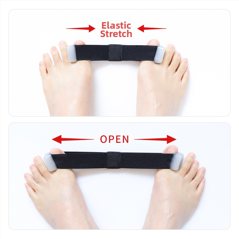 Едностранна ортеза за валгус на палеца, която може да се носи денем и нощем, с колан за опъване на пръстите, припокриващ се с костите на голямото стъпало