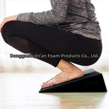 Голям клин за йога Strongtek от пяна, наклонена дъска, разтегател за прасци, стабилност, наклонен клин, протектор