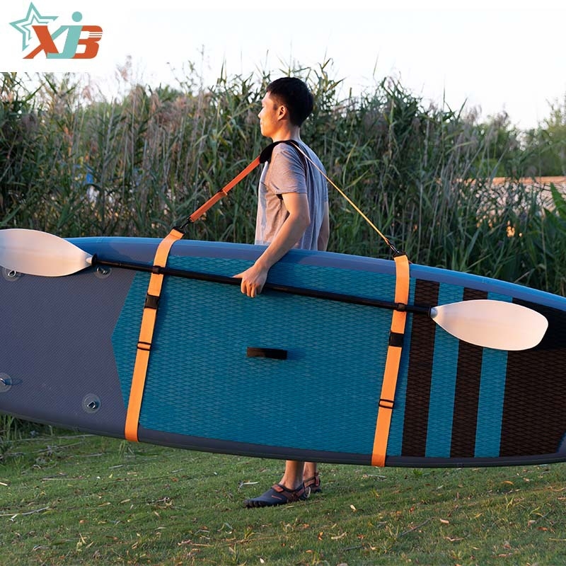 SUP sērfošanas dēļa plecu siksna, regulējama siksna, kajaka stiprinājuma siksna, kanoe airēšanas dēlis, fiksēta metāla āķa siksna