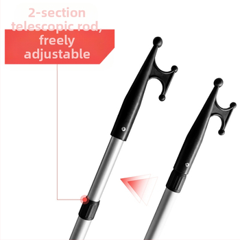 Кука за спасителна лодка, кука за лодка от алуминиева сплав, телескопична риболовна кука, удебелена кука за пени, гумена кука за теглене на лодка, щурмова лодка, брегова кука