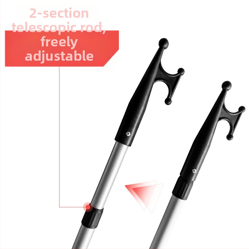 Кука за спасителна лодка, кука за лодка от алуминиева сплав, телескопична риболовна кука, удебелена кука за пени, гумена кука за теглене на лодка, щурмова лодка, брегова кука