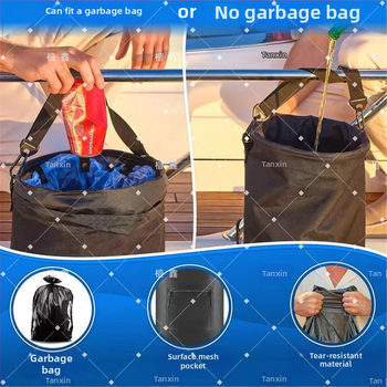 Pārrobežu jahtu atkritumu maisi, atkārtoti lietojami burulaivu atkritumu maisi, videi draudzīgi, ar ūdeni sabiezināti uzglabāšanas maisi āra lietošanai