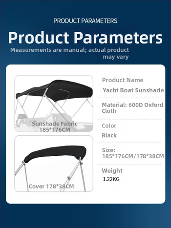 Kajaka jahtas, apskates laivas, nojumes, makšķerēšanas laivas, nojumes, uzbrukuma laivas, salokāmas, pārnēsājamas, 600D Oksfordas auduma lietus pārsega