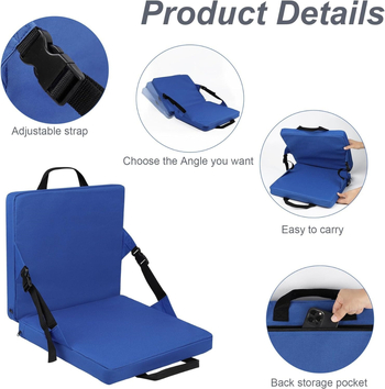 Välistingimustes kaasaskantav kokkupandav padi multifunktsionaalne staadioniiste kaasaskantav tool kerge padjaga seljatugi integreeritud