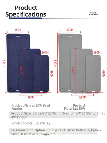 Pārrobežu sprādziena jahtas Fender eva Fender kajaka pretsadursmes buferis Jūras sabiezināts putu aizsargspilventiņš