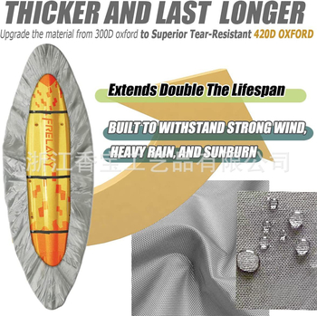Διασυνοριακό Amazon Εξωτερικό καγιάκ Κάλυμμα σκαφών Αδιάβροχη τσάντα προστασίας από υπεριώδη ακτινοβολία για κανό Κάλυμμα σκαφών Κάλυμμα καγιάκ