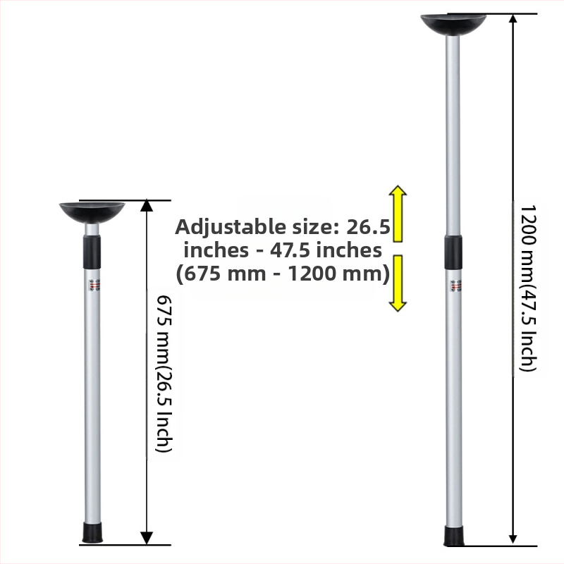 Външен телескопичен стълб, опора за покривало на понтонни лодки, опора за брезент, опора за покривало за моторница, регулируема алуминиева подпора за навес