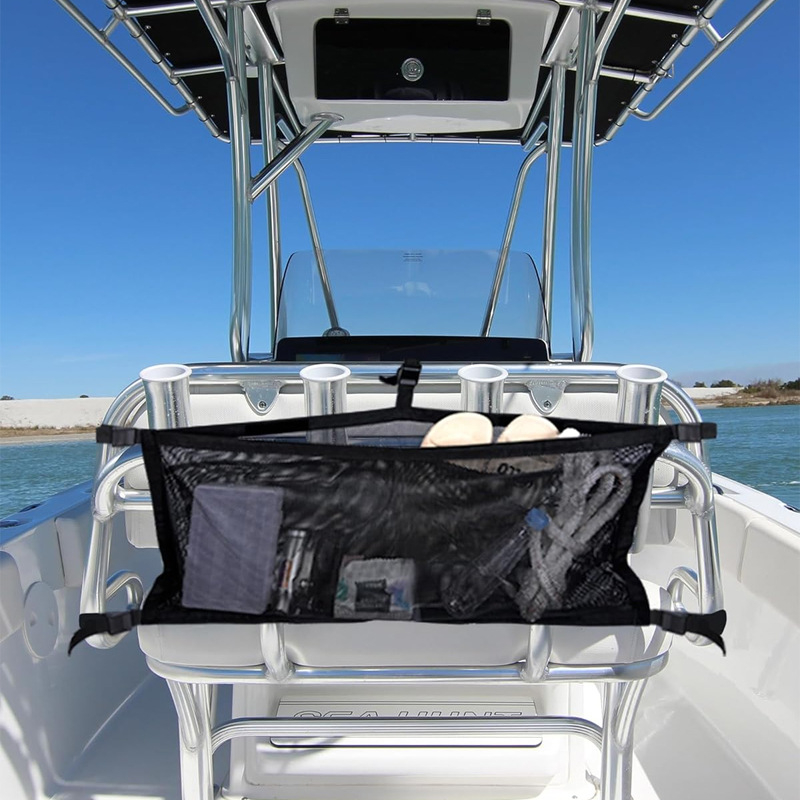 Jahivõrgust hoiukott, reguleeritav võrgust rippkott, õues kalapüügivahendite hoiukott