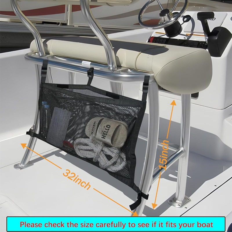 Jahivõrgust hoiukott, reguleeritav võrgust rippkott, õues kalapüügivahendite hoiukott