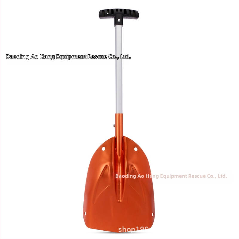 Телескопична лопата за сняг от алуминиева сплав, удебелена преносима лопата, защитна лопата за търсене и спасяване на сняг, сгъваема лопата за лед, за къмпинг на открито