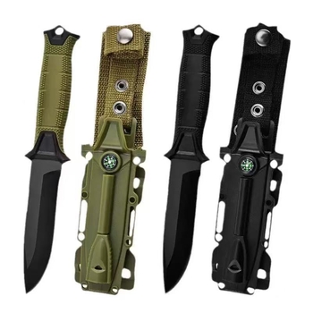 Taktikaline välinuga Sabre Wilderness Survival kõrge kõvadusega kaasaskantav nuga välistingimustes kaitsmiseks sirge nuga lõiketeraga tupega